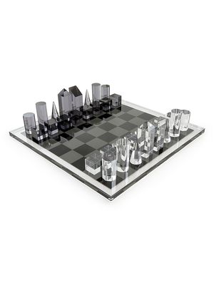 Acrylic 32-Piece Chess Set - Clear Smoke - Clear Smoke
