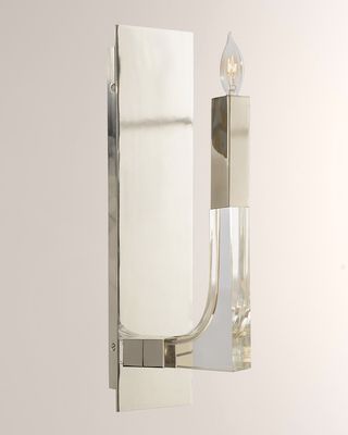 Acrylic and Nickel 1-Light Wall Sconce