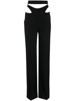 Act N°1 cut-detail straight-leg trousers - Black