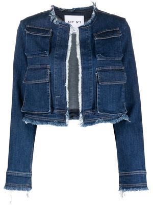 Act N°1 frayed cropped denim jacket - Blue