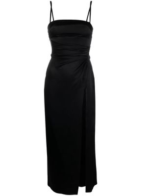 Act N°1 front-slit sleeveless midi dress - Black
