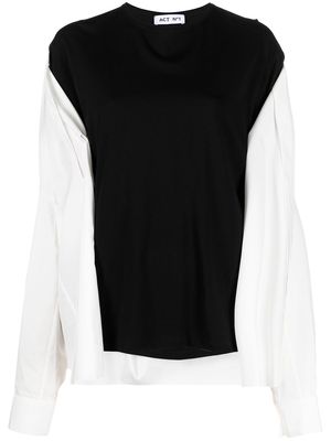 Act N°1 shirt layered-look T-shirt - White