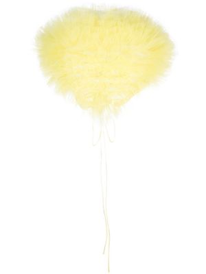 Act N°1 sleeveless tulle crop top - Yellow