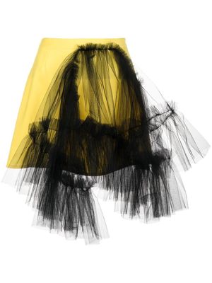 Act N°1 tulle panel mini skirt - Yellow