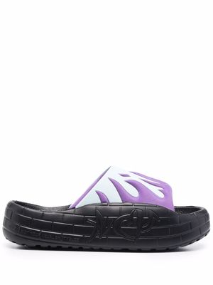 ACUPUNCTURE 1993 flame panelled sliders - Blue