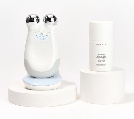 AD NuFACE Trinity Facial Toning Device &AquaGel Auto-Delivery
