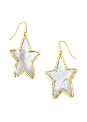 Ada 14K Gold-Plated & Mother-of-Pearl Star Drop Earrings