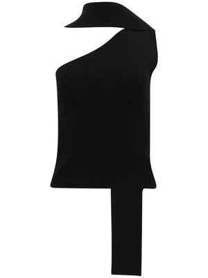 Adam Lippes attached-scarf sleeveless top - Black