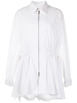 Adam Lippes broderie-anglaise zip-up jacket - White