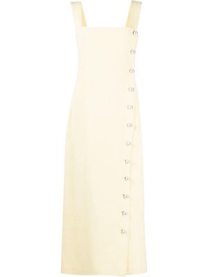 Adam Lippes button-up square-neck dress - Yellow