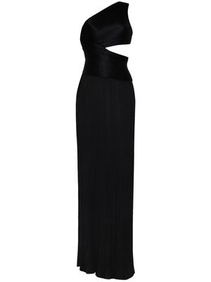 Adam Lippes Delphos pleated charmeuse gown - Black