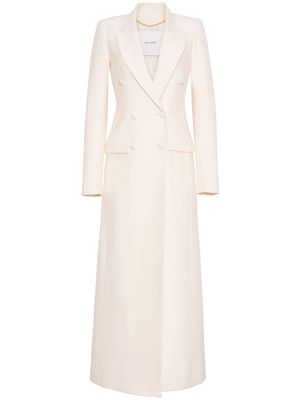 Adam Lippes double-breasted wool-silk coat - White