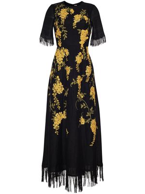 Adam Lippes Eloise floral-print maxi dress - Black