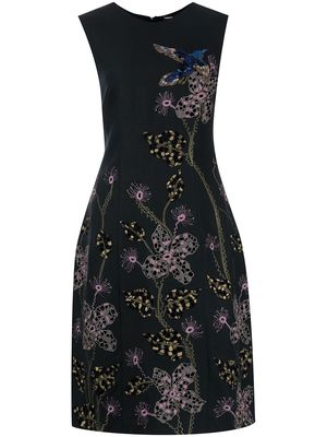 Adam Lippes embroidered sheath dress - Black