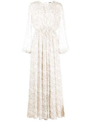 Adam Lippes floral-print gathered maxi dress - White