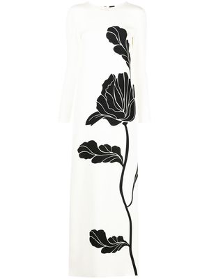 Adam Lippes floral-print maxi dress - White