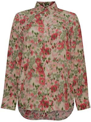 Adam Lippes floral-print silk shirt - Neutrals