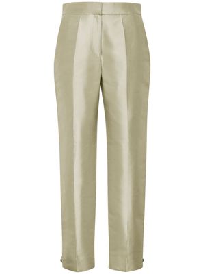 Adam Lippes Harper tapered silk trousers - Green