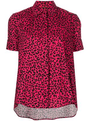 Adam Lippes leopard-print trapeze shirt - Pink