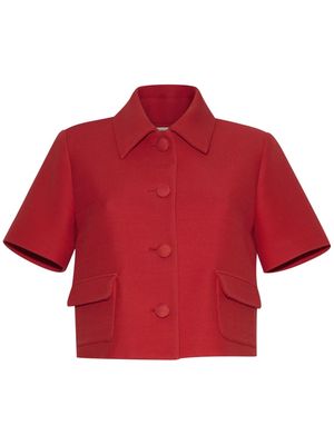 Adam Lippes Marseille short-sleeve wool jacket - Red
