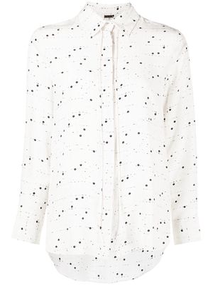 Adam Lippes polka dot-print silk shirt - White