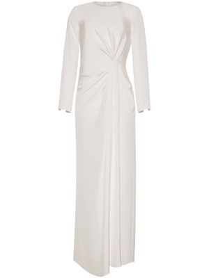 Adam Lippes silk crepe draped maxi dress - White