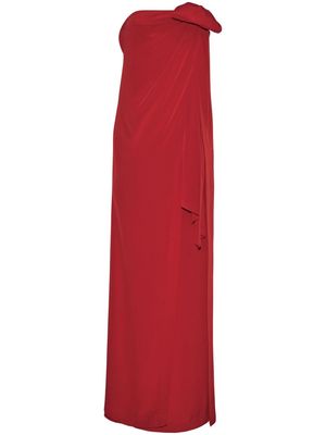 Adam Lippes silk crepe strapless maxi dress - Red