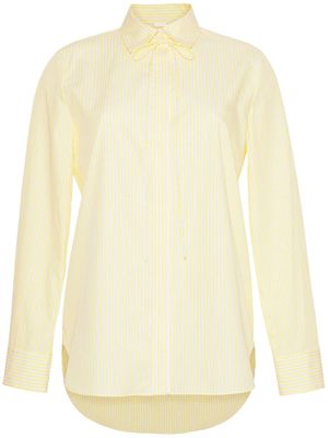 Adam Lippes stripe-print pattern shirt - Yellow