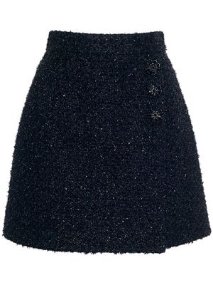 Adam Lippes tweed wrap miniskirt - Black