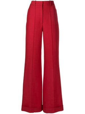 Adam Lippes wide-leg high-waisted trousers - Red