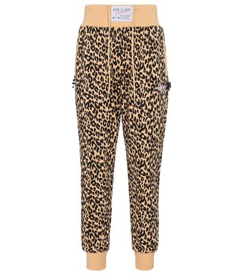 Adam Selman Sport High-rise leopard-print sweatpants