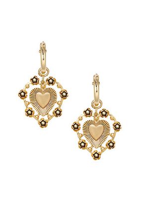 Adele 24K-Gold-Plated & Cultured Freshwater Pearl Heart Drop Earrings
