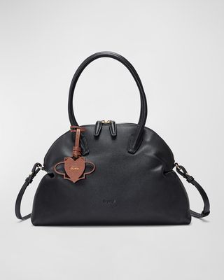 Adele Zip Leather Tote Bag