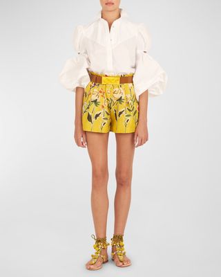 Adelson Floral-Print Pull-On Shorts