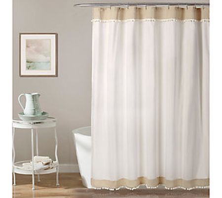 Adelyn Pom Pom 72" x 72" Shower Curtain by Lush Decor