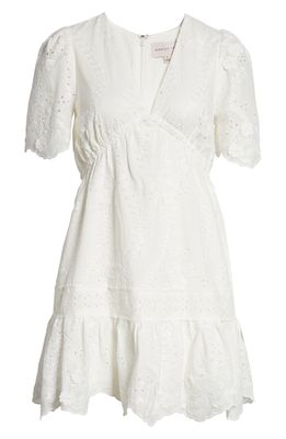Adelyn Rae Gigi 3D Embroidery A-Line Dress in White