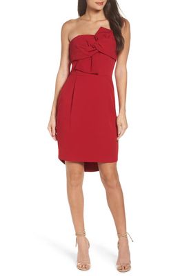 Adelyn Rae Harper Knotted Strapless Minidress in Red