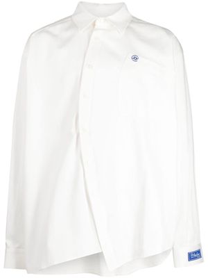 Ader Error asymmetric cotton shirt - White