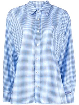 Ader Error check-print cotton shirt - Blue
