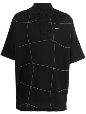 Ader Error check-print shirt - Black