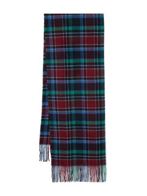 Ader Error check-print wool scarf - Red