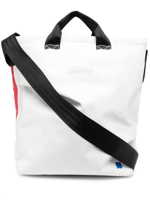 Ader Error colour-block shoulder bag - White