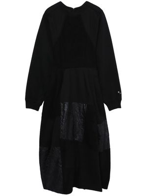 Ader Error Conela patchwork midi dress - Black