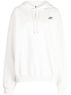 Ader Error Dancy logo-embroidered hoodie - Grey