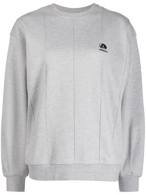 Ader Error Disto logo-embroidered panelled sweatshirt - Grey