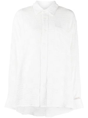 Ader Error embroidered-design cotton shirt - White