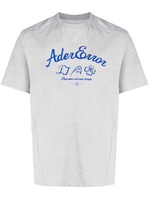 Ader Error embroidered-logo cotton T-Shirt - Grey