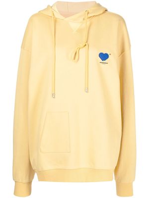 Ader Error embroidered-logo oversized pullover hoodie - Yellow
