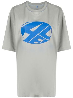 Ader Error graphic logo-print T-shirt - Grey