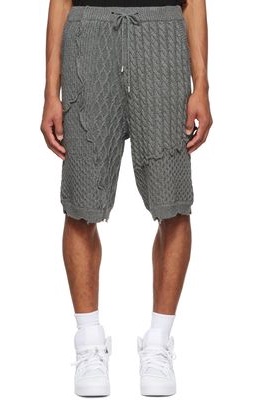 ADER error Gray Cotton Shorts